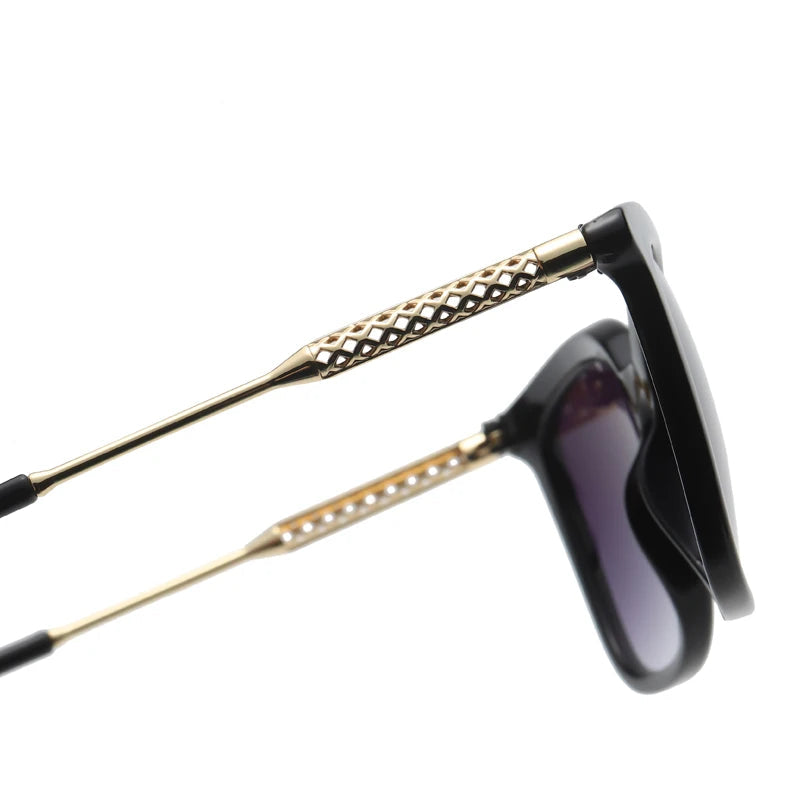 Clássico quadrado óculos de sol das mulheres dos homens do vintage marca óculos de sol liga quadro retro tendência moda estilo tons oculos de sol