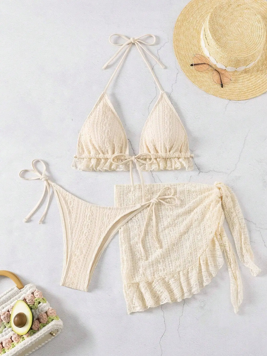 2025 novo sexy de três peças maiô feminino apertado push-up banho verão sólido conjunto biquíni brasileiro beachwear festa maiô