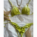 2025 novo biquíni sexy tie dye split roupa de banho para mulher roupa de banho feminina