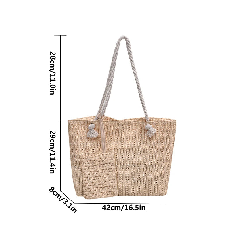 Designer bolsas femininas moda grande capacidade palha sacola verão praia saco casual bali grande bolsa