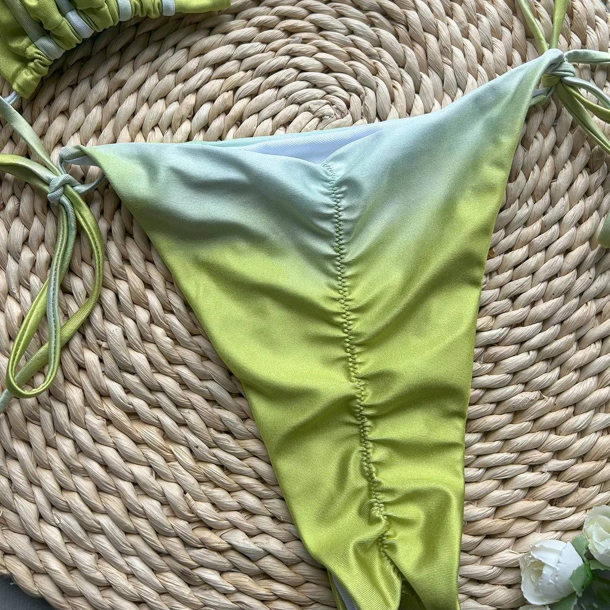 2025 novo biquíni sexy tie dye split roupa de banho para mulher roupa de banho feminina