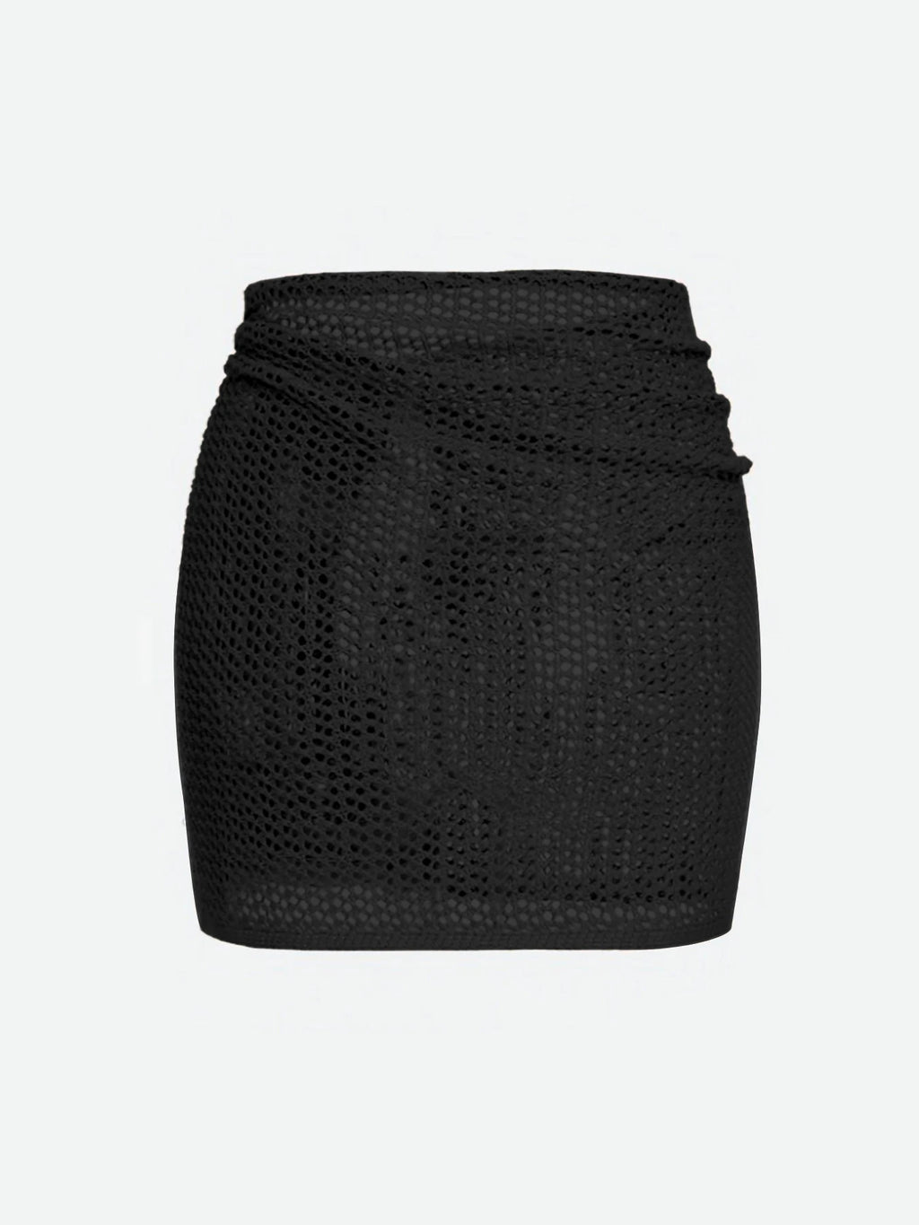 Saia curta de malha feminina com alças ocas e fenda, camisa sexy de praia para o verão