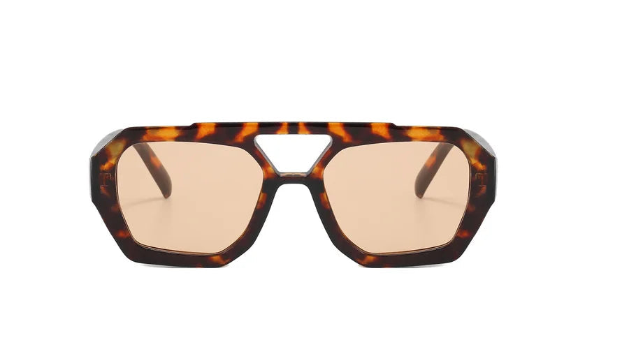 Óculos de sol irregulares de feixe duplo europeu e americano transfronteiriço 2023 novos óculos de sol retrô personalizados populares na sala