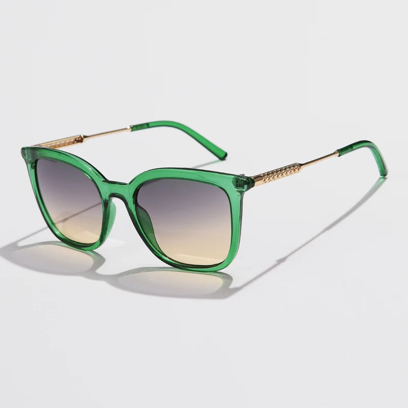Clássico quadrado óculos de sol das mulheres dos homens do vintage marca óculos de sol liga quadro retro tendência moda estilo tons oculos de sol