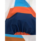 Profundo v maiô de uma peça 2025 vintage retro banho feminino sem costas beachwear monokini feminino terno de natação