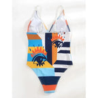 Profundo v maiô de uma peça 2025 vintage retro banho feminino sem costas beachwear monokini feminino terno de natação