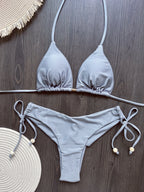 2025 novo sexy triângulo maiô para mulheres biquinis brasileiros halter banho push up maiô corrente de metal praia conjunto biquíni