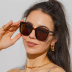 Moda óculos de sol feminino masculino estilo na moda óculos de sol quadrados proteção uv400 streetwear eyewear