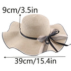 Aba ondulada elegante e versátil casual respirável arco decoração ao ar livre parque de viagem piquenique praia férias sol sombreamento chapéu