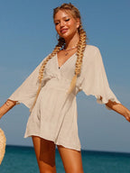 Sexy roupa de banho com decote em v maiô feminino sem costas praia cobrir sarong túnica beach wear férias roupa de banho beach wear