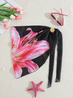 Praia bikini cobrir saia de metal escudo malha tecido envoltório em torno do vestido de praia roupa de banho feminina cobrir vestido beachwear