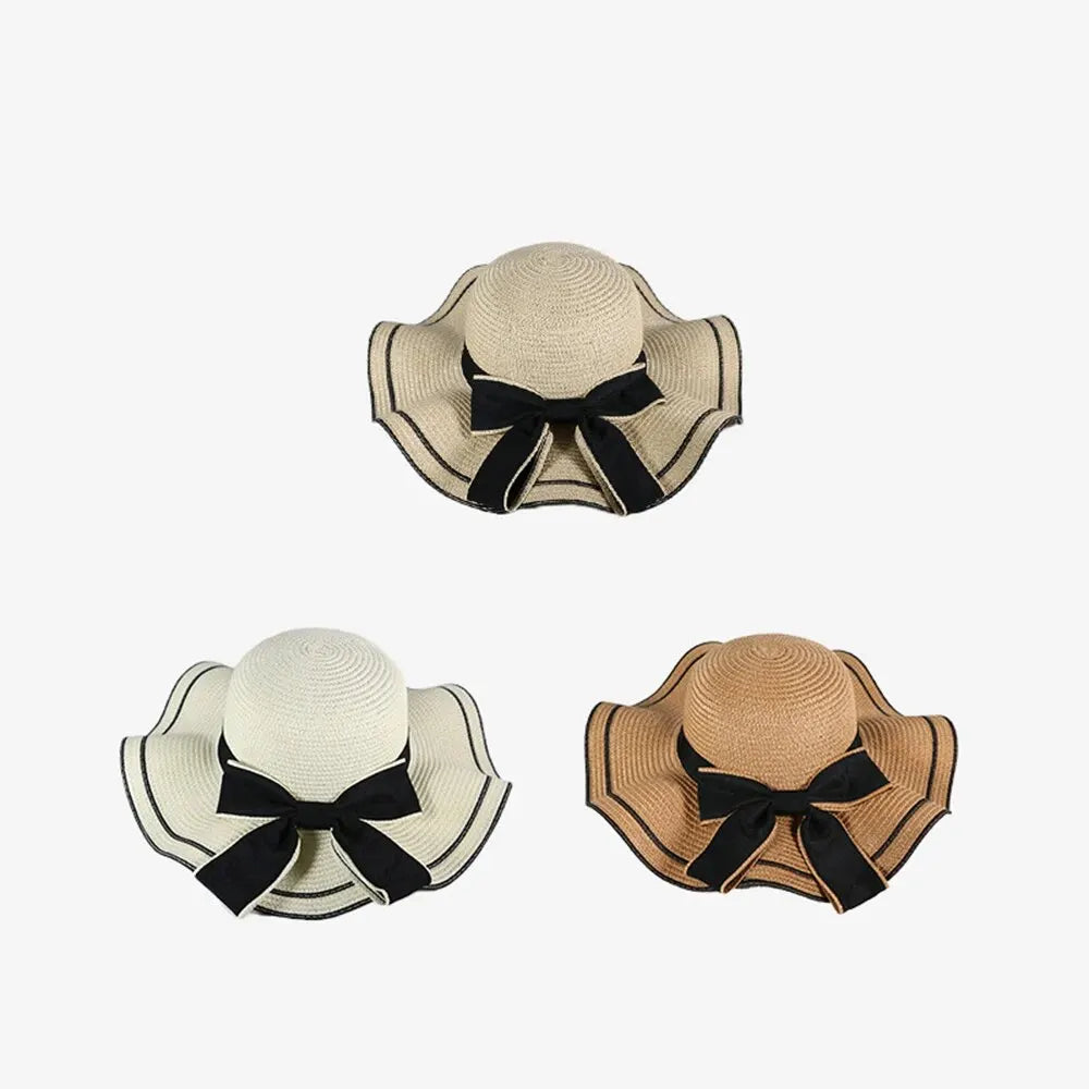 Chapéu de palha protetor solar de praia de verão para mulheres fresco rosto cobrindo viagem versátil chapéu de sol guarda-sol