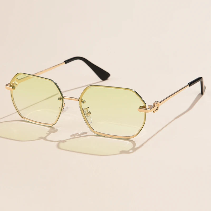 Ciclismo metal polígono óculos de sol para mulheres design de marca irregular alta qualidade condução preto quadrado tons óculos uv400