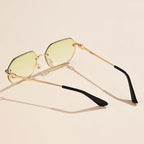 Ciclismo metal polígono óculos de sol para mulheres design de marca irregular alta qualidade condução preto quadrado tons óculos uv400