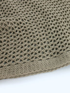 Saia curta de malha feminina com alças ocas e fenda, camisa sexy de praia para o verão