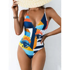 Profundo v maiô de uma peça 2025 vintage retro banho feminino sem costas beachwear monokini feminino terno de natação