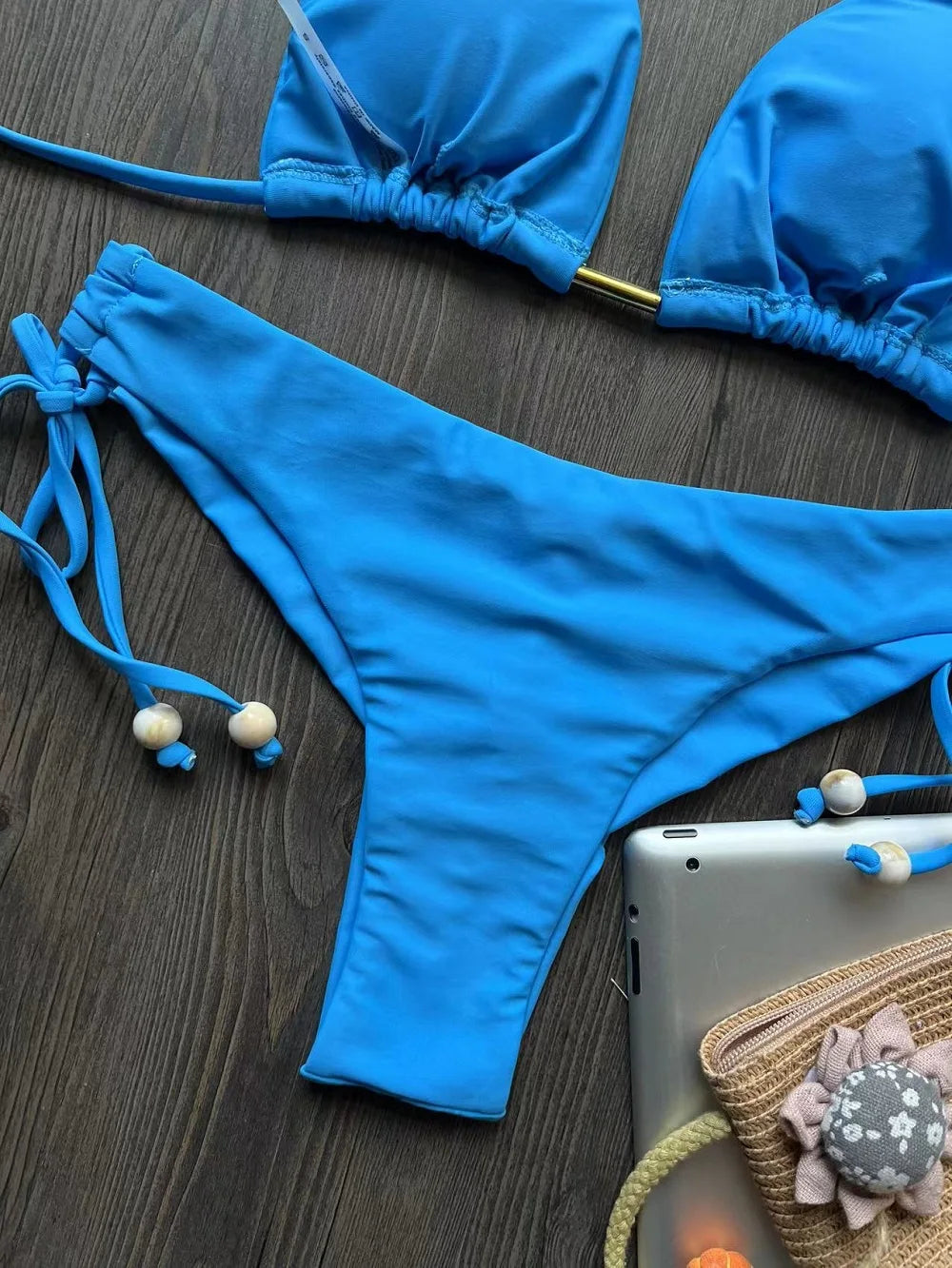 2025 novo sexy triângulo maiô para mulheres biquinis brasileiros halter banho push up maiô corrente de metal praia conjunto biquíni