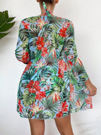 Maiô + Quimono Tropical Bloom Areezi - Conjunto