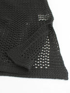 Saia curta de malha feminina com alças ocas e fenda, camisa sexy de praia para o verão