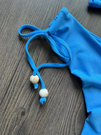 2025 novo sexy triângulo maiô para mulheres biquinis brasileiros halter banho push up maiô corrente de metal praia conjunto biquíni