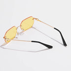 Ciclismo metal polígono óculos de sol para mulheres design de marca irregular alta qualidade condução preto quadrado tons óculos uv400