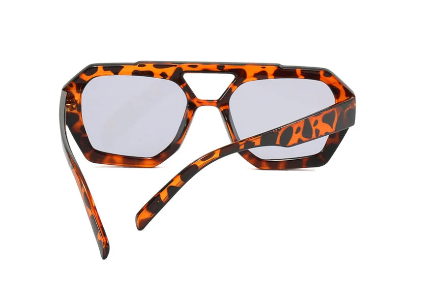 Óculos de sol irregulares de feixe duplo europeu e americano transfronteiriço 2023 novos óculos de sol retrô personalizados populares na sala