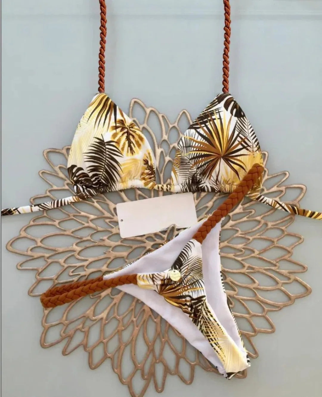 Novo sexy feminino biquíni praia férias maiô conjunto de duas peças