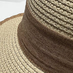 2025 verão feminino grande arco chapéu de palha portátil dobrável férias praia viseiras de sol mão tecido cor sólida feminino pára-sol bonnet boné