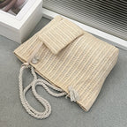 Designer bolsas femininas moda grande capacidade palha sacola verão praia saco casual bali grande bolsa