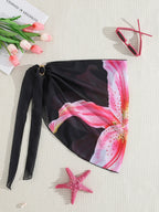 Praia bikini cobrir saia de metal escudo malha tecido envoltório em torno do vestido de praia roupa de banho feminina cobrir vestido beachwear